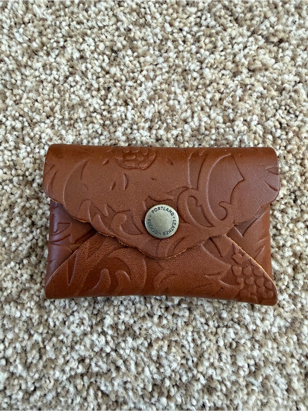Portland Leather Goods Mini Daisy Wallet in Meadow